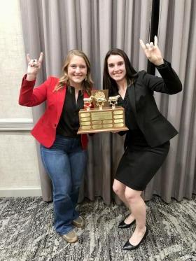 ANSC students with competition trophy